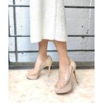 パンプス 「2026SS新作」「R＆E」チュールオープントゥハイヒールパンプス