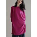 tシャツ 華やぎピンクのサイドスリットチュニック レディース