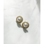イヤリング パールモチーフエッジイヤリング レディース