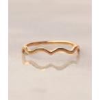 指輪 リング 「WEB限定」K18vermeil ウェーブリング レディース