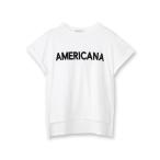 tシャツ Americana（アメリカーナ）「別注」 接触冷感 袖ロールアップ ロゴTシャツ レディース