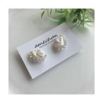 イヤリング 「amechan」淡水パール×フリル（イヤリング）(MA) レディース