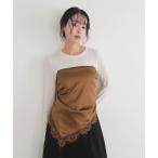 スカーフ バンダナ サテンレースストール レディース