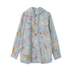 ショッピングラベンダー シャツ テディローズプリントフードブラウス メンズ レディース