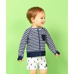  Rush Guard морской окантовка рисунок палец дыра имеется длинный рукав Rush Guard Kids ребенок мужчина девочка 