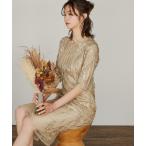 「niana」 半袖ワンピース M ベージュ レディース