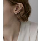 [4*C] серьги ( обе уголок для ) FREE розовое золото женский 