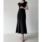 「junoah」 ノースリーブワンピース MEDIUM ブラック レディース