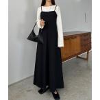 「callautia」 キャミソールワンピース MEDIUM ブラック レディース