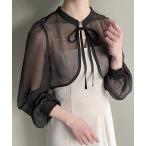 「junoah」 ボレロ MEDIUM ブラック×ブラック レディース