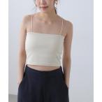 キャミソール 「接触冷感」「UV加工」カップ付きショート丈キャミソール