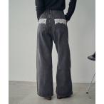  джинсы Denim Denim брюки карман гонки широкий Denim женский 