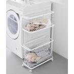 ボディクリーム 「tower タワー」ランドリーワゴン+バスケット タワー スリム ホワイト