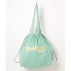 トートバッグ 巾着ロゴ刺繍トートバッグ レディース メンズ