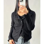 tシャツ キャミソールドッキング リブカーデ風トップス レディース