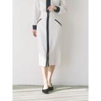 スカート バイカラーZIPタイトスカート