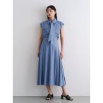 スカート 入学式 卒業式 デニムライクサイドタックフレアスカート
