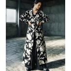 シャツワンピース 花柄 ドビー織り ワンピース