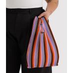 エコバッグ PLEATED BAGGU グラデーションストライプオレンジ×パープル