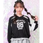 ジャージ PINK latte SPORT ピンクラテスポーツ レースナンバリングロゴロングTシャツ キッズ 子供服 女の子