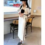 セットアップ リボン ライン ジャージ セットアップ レディース