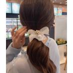 ショッピングシュシュ シュシュ シュシュ リボン パール ヘアゴム韓国風