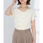 tシャツ ドレープアシメトップス レディース
