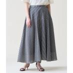 スカート ギンガムチェックフレアスカート