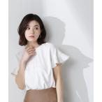 「NATURAL BEAUTY BASIC」 半袖ブラウス MEDIUM オフホワイト レディース