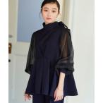 「RUIRUE BOUTIQUE」 長袖ブラウス 3L ネイビー レディース