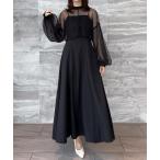 「junoah」 コンビワンピース MEDIUM ブラック レディース