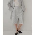 パンツ サッカーチェックハーフパンツ レディース