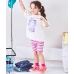 パンツ 「リブコットン100」ガールズ 配色メローアソート総柄サイクルパンツ キッズ 子供服 女の子