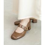 パンプス モノグラムバックルメリージェーンパンプス