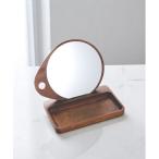  зеркало дерево tray . как раз . круг . настольный зеркало 