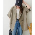 ブラウス シャツ 「Enlude」テックリネン半袖シャツジャケット「ユニセックス」 レディース メンズ