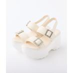 サンダル ビジューバックルスポーツサンダル レディース