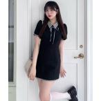 「OLIVE des OLIVE」 半袖ワンピース FREE ブラック レディース