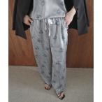 ショッピングサテン パンツ Margaux Dereume × SLOBE サテンイージーパンツ レディース