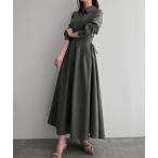 「mipiarl」 シャツワンピース MEDIUM ダークグレー レディース
