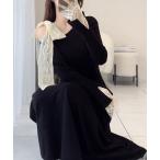 「mily bilet」 長袖ワンピース LARGE ブラック レディース