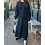 「LAUIR」 長袖ワンピース MEDIUM ブラック レディース