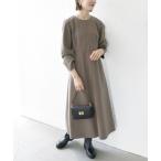 「SHIPS any」 長袖ワンピース ONE SIZE ブラウン レディース