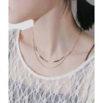 ネックレス ミックスビーズレイヤードネックレス レディース