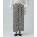 スカート フロントボタンワッフルスカート　601355