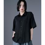 シャツ 「機能性付き」ネープロゴ刺繍トロミシャツ メンズ レディース