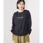 tシャツ 箔×刺しゅうロゴロンＴ レディース