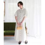 シャツワンピース パフスリーブシャツワンピース