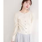 カーディガン リサイクルポリニュアンス釦カーデ レディース