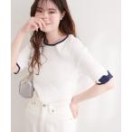 ニット セーター 「osono」配色リボンニット レディース